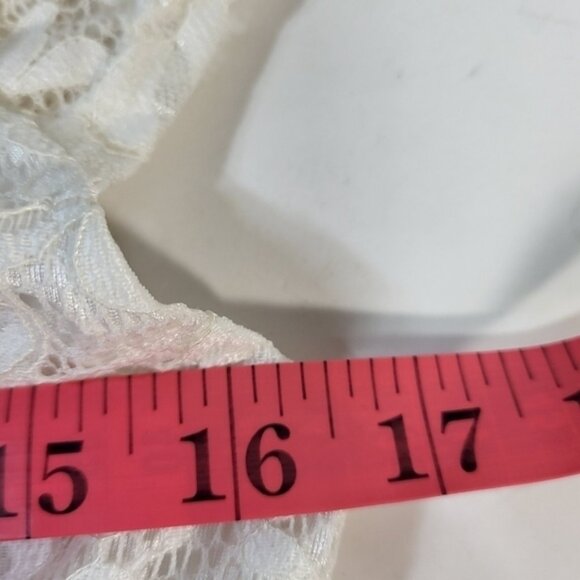 White Lace with Blue Skirt Dress - Picture 5 of 6